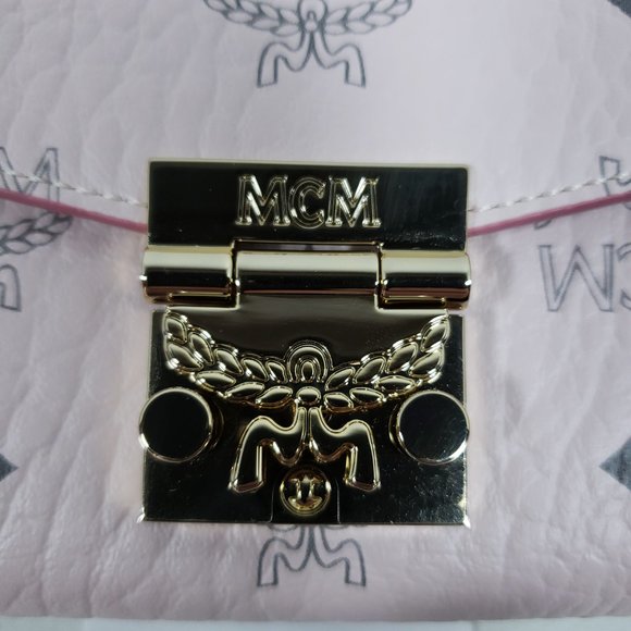 MCM Women's Patricia Visetos Flap Wallet - Powder Pink - Picture 5 of 6